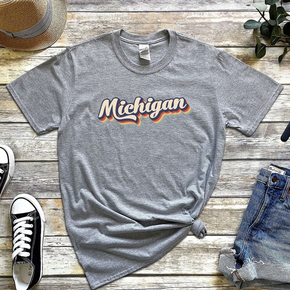 Michigan Shirt, Michigan T-shirt ,Michigan Gifts, Michigan Lover Shirt - Picture 1 of 2